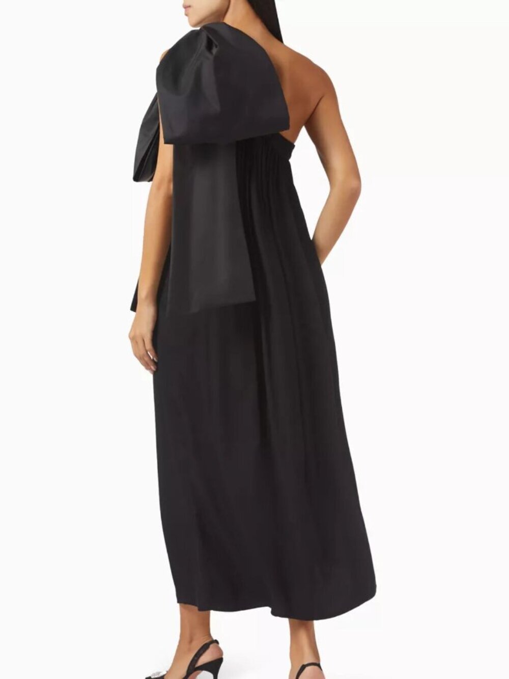 Sleeper Black Venus One Shoulder Maxi Dress Size Large 38247 - Picture 5 of 13